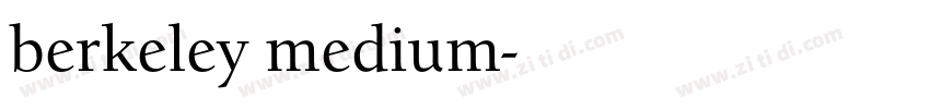 berkeley medium字体转换